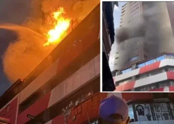 Fire Guts Sections of 25-Storey Building on Lagos Island