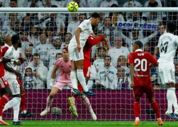 Bellingham abre el marcador con su clásico cabezazo