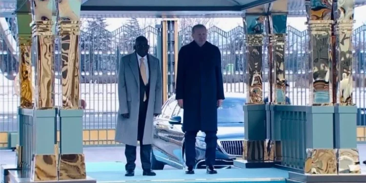 VIDEO: Tinubu briefly stumbles during reception in Türkiye